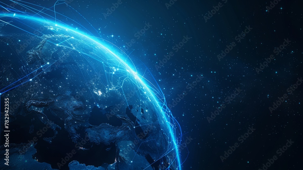 Connectivity, environmental protection, communication, networking, visualization, iot, blockchain, Earth