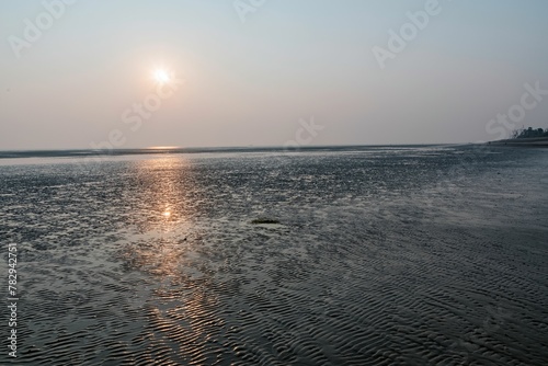 Beautiful sunrise at Digha Sea Beach  West Bengal  India.