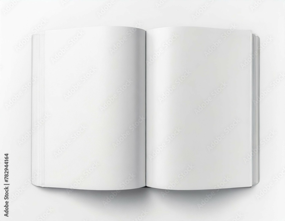 Simple White Blank Book with Open Pages Simple White Blank Book with Open Pages