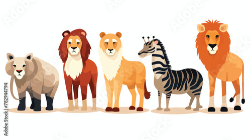 Animal illustration vector image poster flat vector