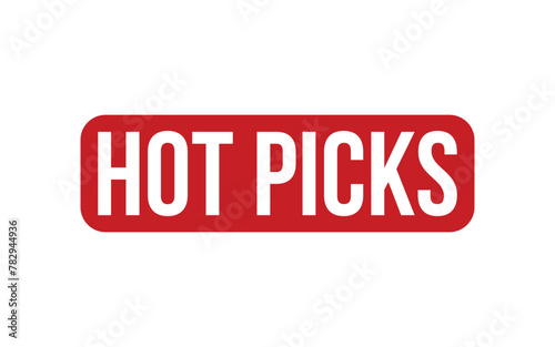 Red Hot Picks Rubber Stamp Seal Vector