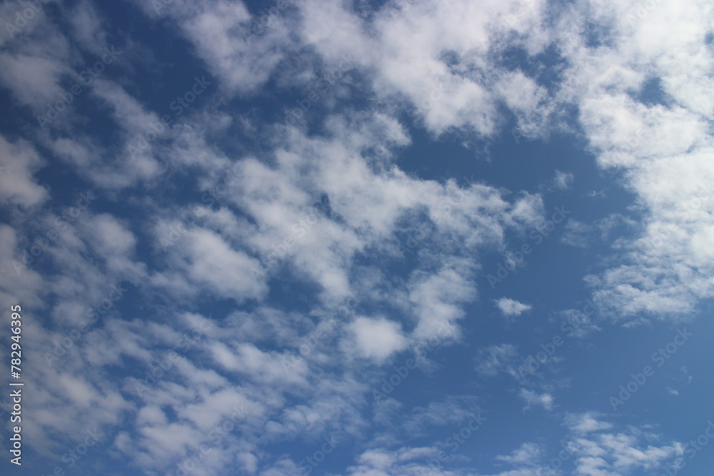 Fototapeta premium blue sky with beautiful natural white clouds