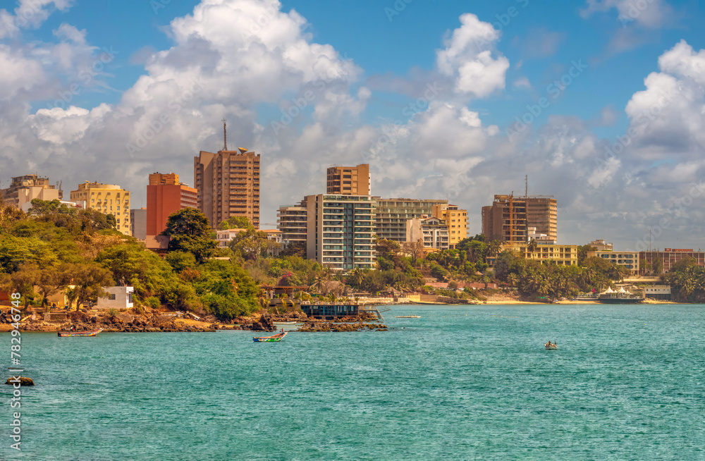 The coastal skyline of Dakar, Senegal, West Africa The coastal skyline of Dakar, Senegal, West Africa