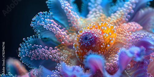 Vibrant Underwater Seascape with Colorful Coral Reef