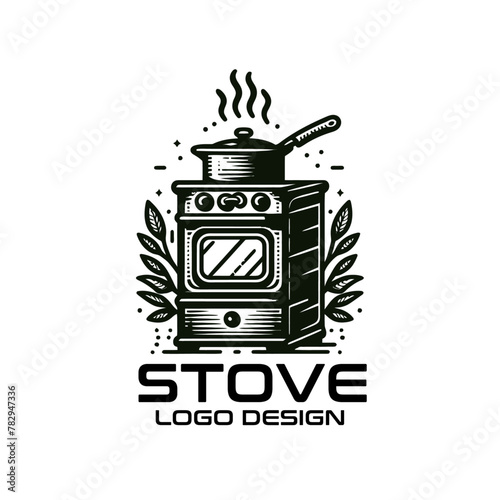Stove Vector Logo Design photo