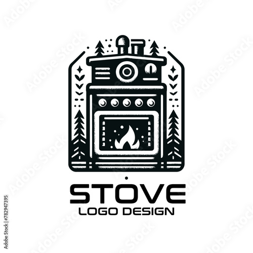 Stove Vector Logo Design photo