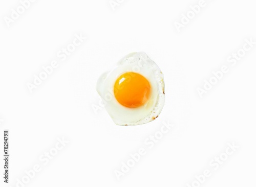 Fried egg on isolated on white background 
