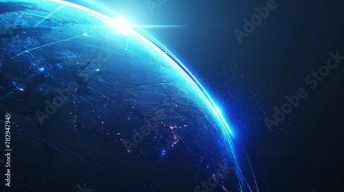 Connectivity, environmental protection, communication, networking, visualization, iot, blockchain, Earth