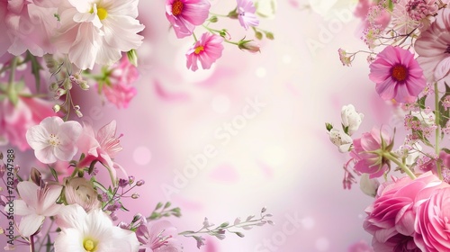 A bunch of flowers displayed on a table. Suitable for various occasions