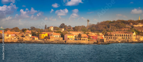 Historical colonial buildings on Gorée Island, Dakar, Senegal, West Africa