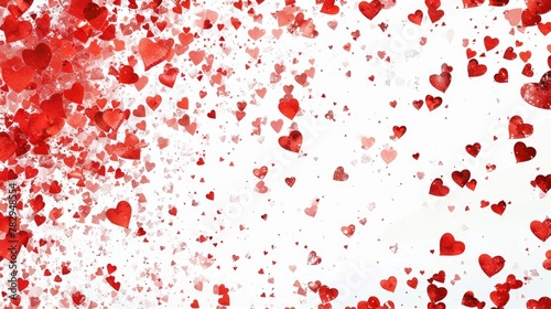 A beautiful image of red hearts flying in the air. Perfect for Valentine's Day designs