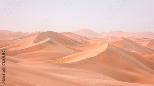 Serene Desert Dunes at Twilight: Tranquil Sandy Landscape