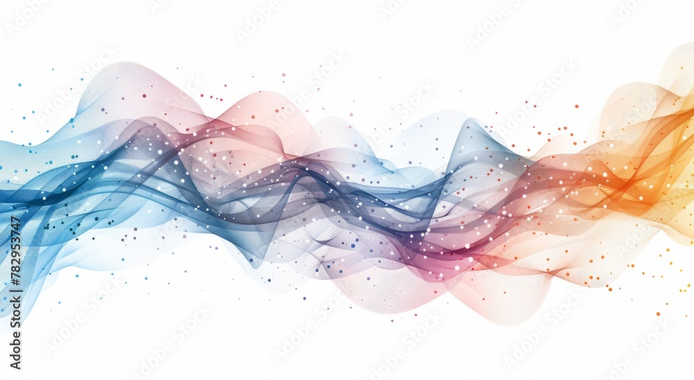 Digitally abstract the background with connected lines