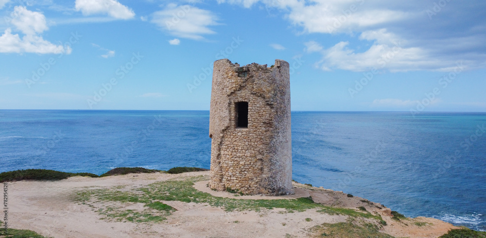 Spanish tower in Sardinia - Sa Turre Sa Mora in the Putzu Idu area