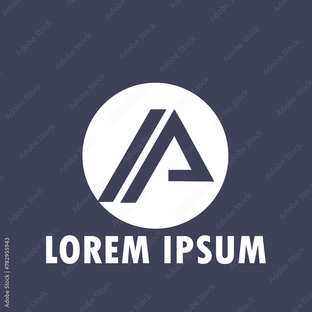 Gray and white Minimalisatic logo template