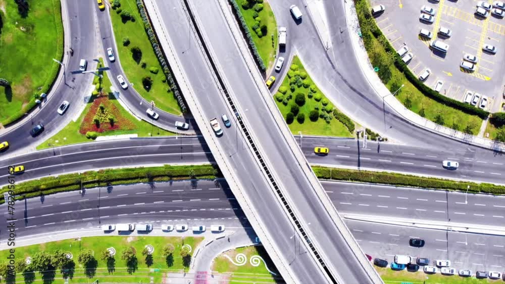 Vehicles in Traffic Drone View Vehicles in Traffic Drone View
