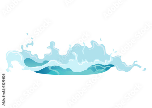 Water splash animation. Dripping water special effect. Fx sheet. Clear water drop burst for flash animation in games and video. Cartoon frame