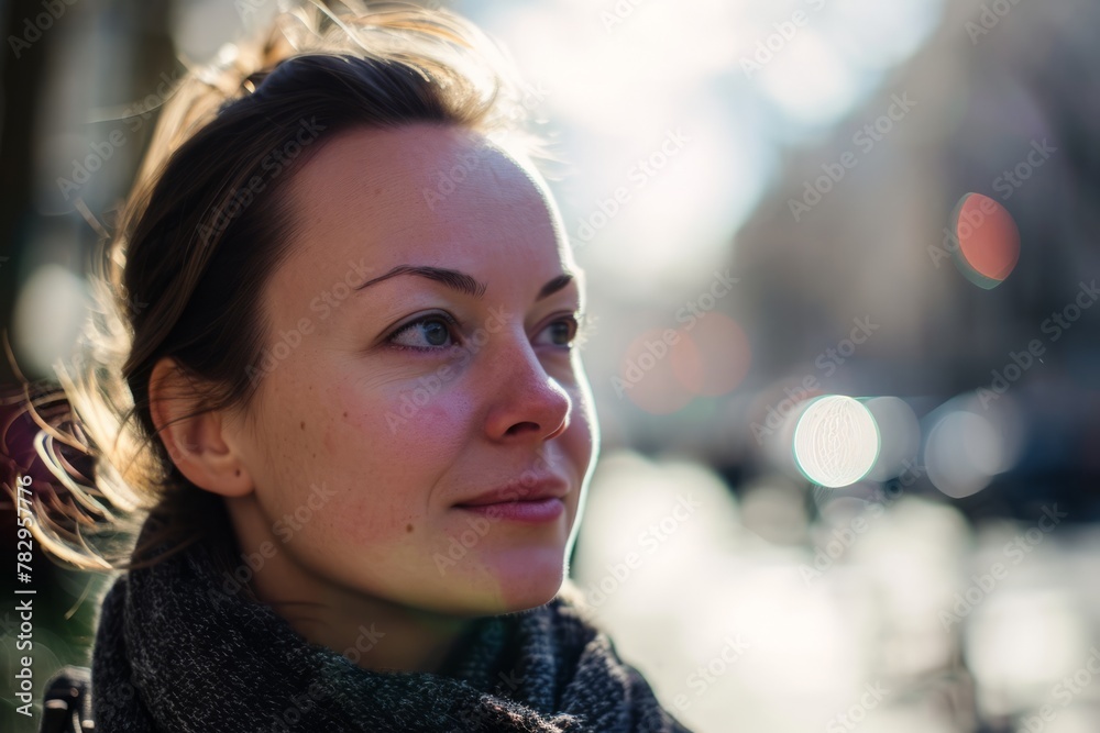 Portrait of a beautiful young woman in the city at sunset. Portrait of a beautiful young woman in the city at sunset.