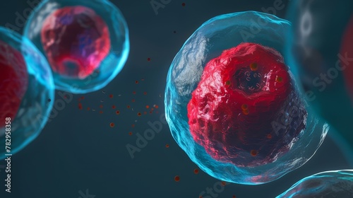Stem cell research concept, focusing on the potential of human or animal cells in regenerative medicine and therapeutic applications. Scientific breakthrough in healthcare photo