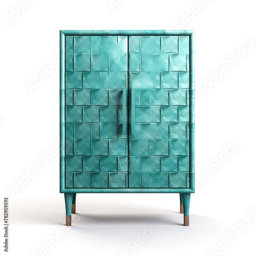 Bar cabinet turquoiseblue photo