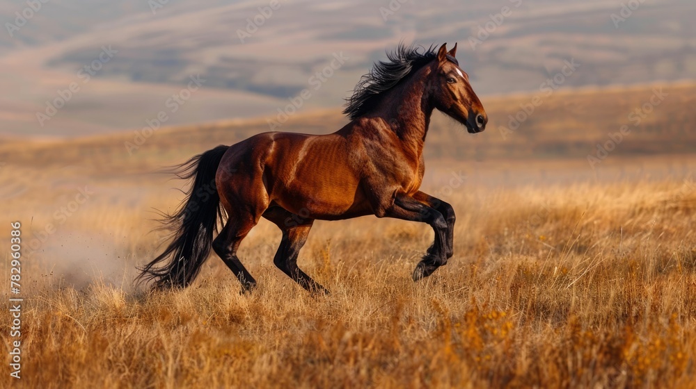 Wild Horse Galloping Across Vast Open Fields Embodying the Spirit of Freedom in Motion Wild Horse Galloping Across Vast Open Fields Embodying the Spirit of Freedom in Motion