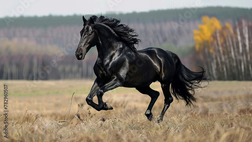 the galloping black horse © sema_srinouljan