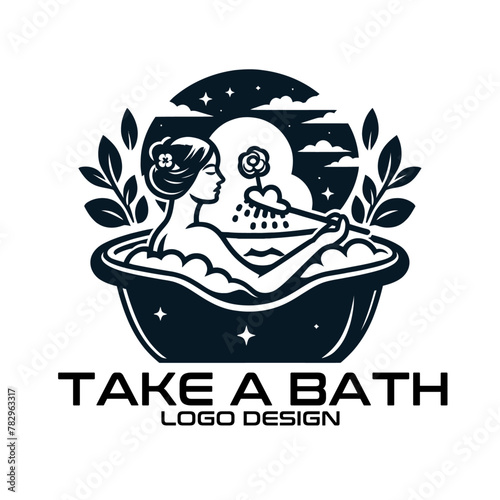 Take A Bath Vector Logo Design