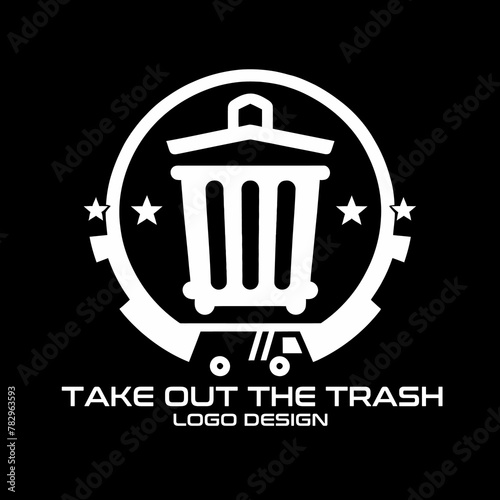 Take Out The Trash Vector Logo Design