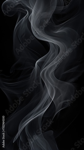Elegant Abstract Smoke Swirls on Dark Background