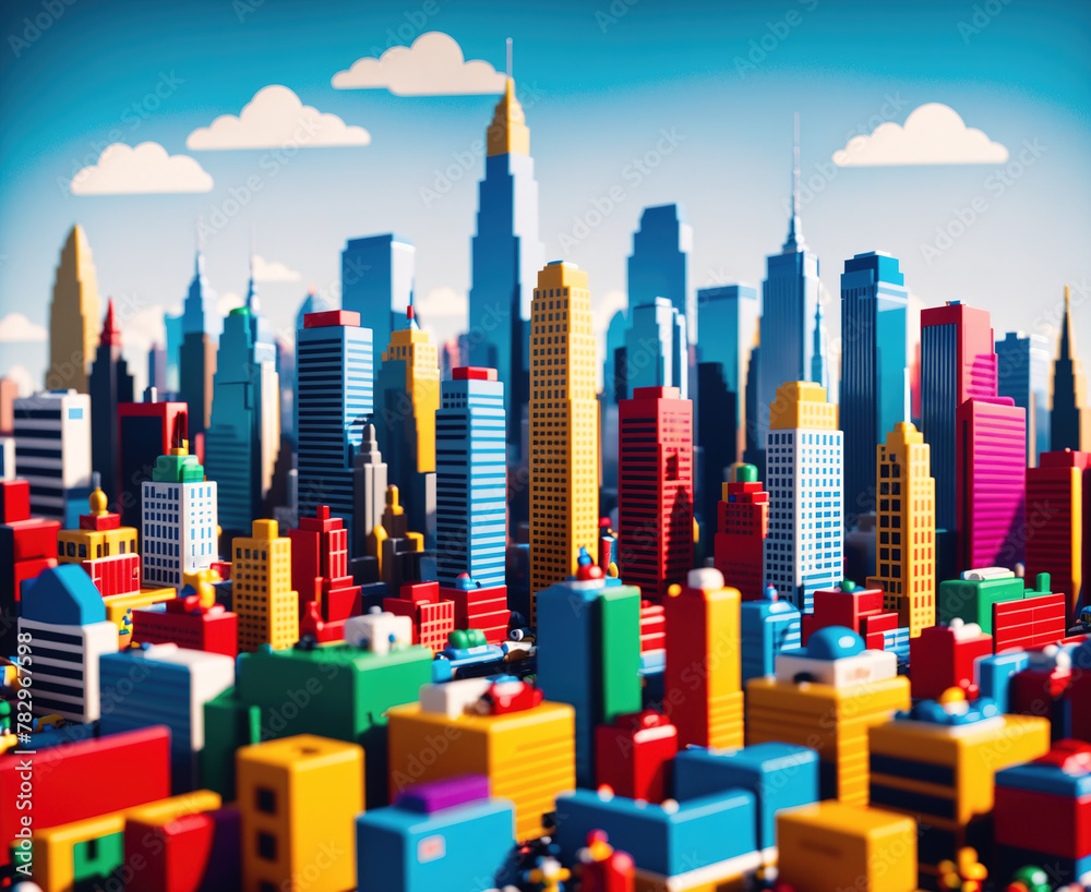 Obraz premium Cityscape at Sunset.