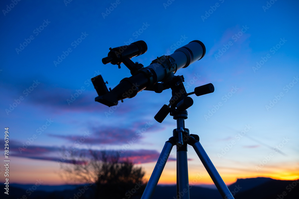 Astronomical telescope for observing stars, planets, Moon and other celestial objects.