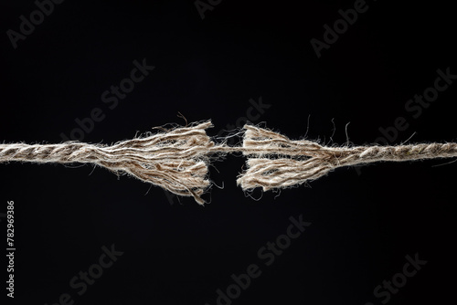 Frayed rope about to break background