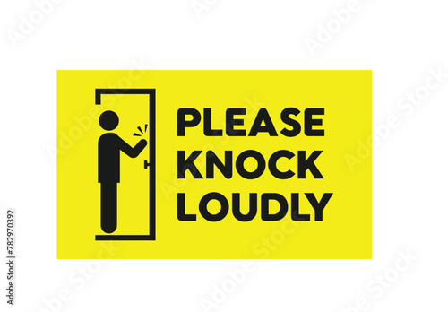 Please knock symbol vector design