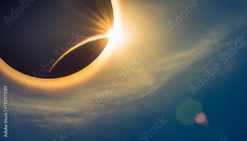 Wallpaper eclipse photograph depicting a rare celestial event as the moon passes in front of the sun, background photo