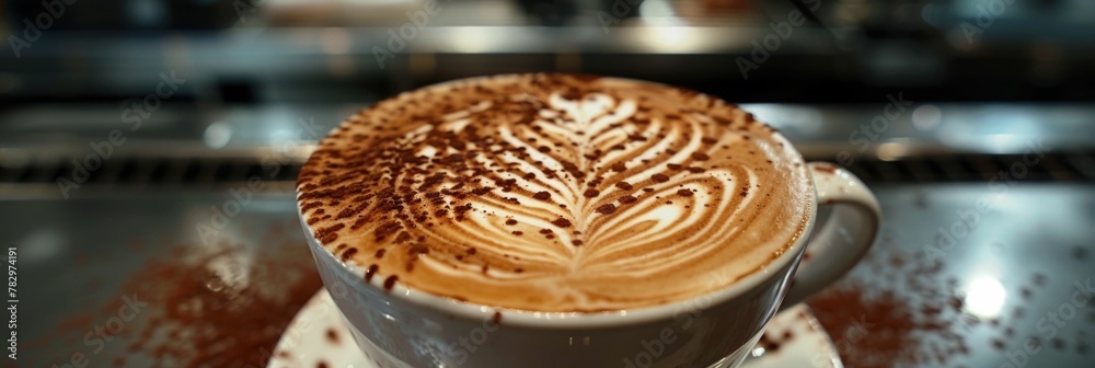 Swirling Cappuccino Foam Invites a Moment of Indulgence and Pleasure Swirling Cappuccino Foam Invites a Moment of Indulgence and Pleasure