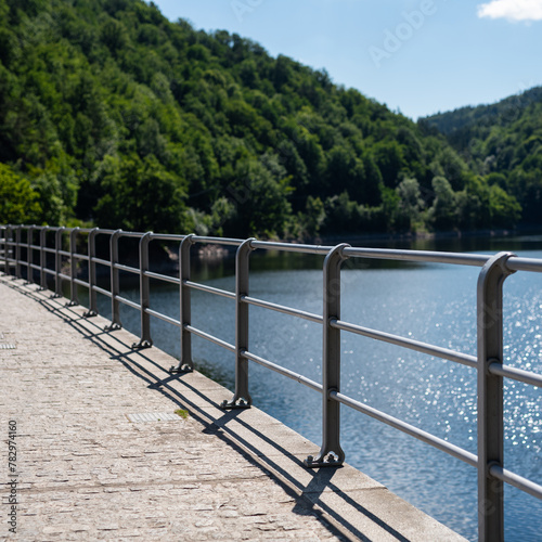 barriers over a water facility, dam, retention reservoir - threat, accident © BlackMediaHouse