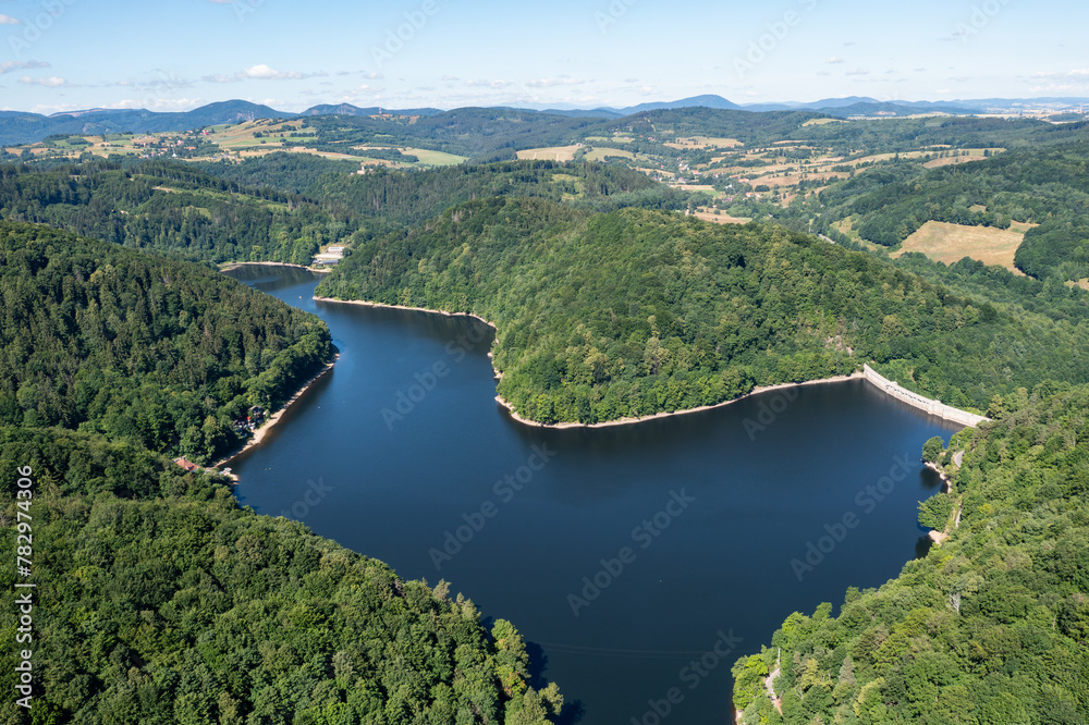 barriers over a water facility, dam, retention reservoir - threat, accident