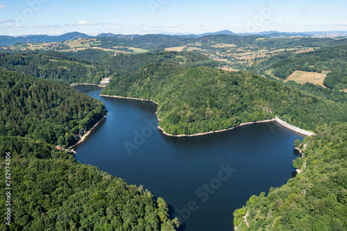 barriers over a water facility, dam, retention reservoir - threat, accident © BlackMediaHouse