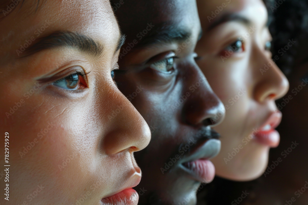 Human faces from different ethnic