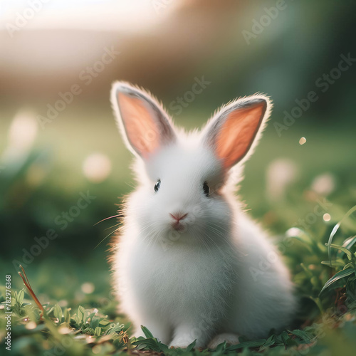 풀밭 위의 토끼 (a rabbit on the grass)