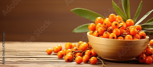 A wooden bowl of vibrant or...