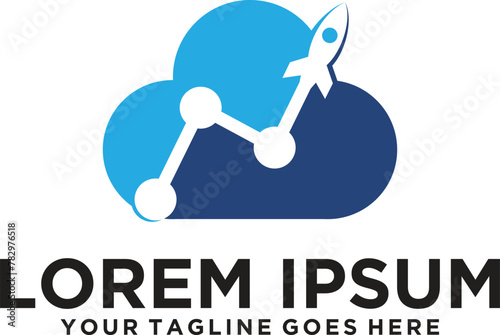 Cloud Bullish market logo idea