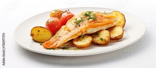 Plate of Fish and Potatoes