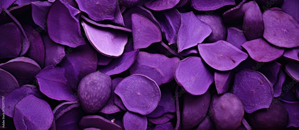 Purple chips stacked together Purple chips stacked together