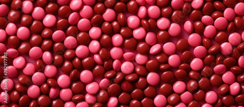 Pile of red and pink chocol...