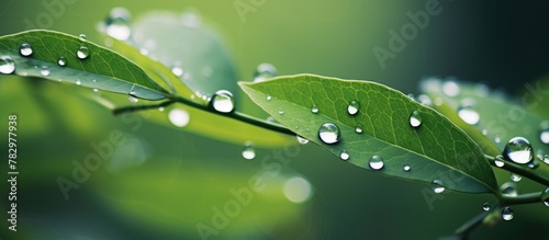 Leaf with water drops