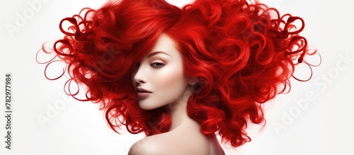 Woman sported red hair and wig