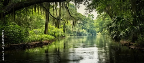 River flowing amidst lush greenery