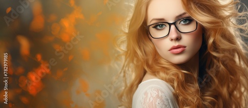 Woman wearing glasses and w...