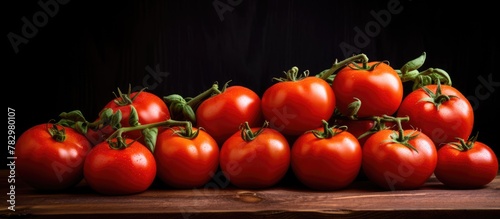 A pile of ripe red tomatoes...